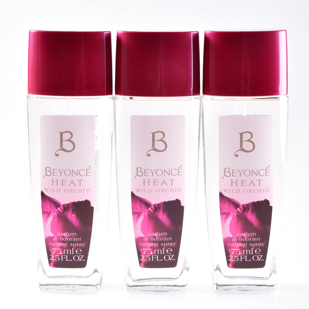 3 x Beyonce Heat wild orchid 75 ml Deodorant Spray / Deo Spray = 225 ml