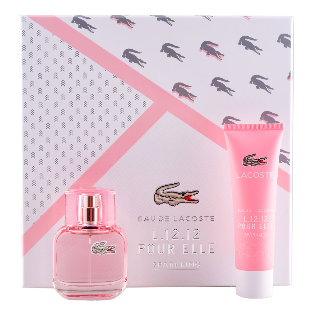 Lacoste Eau de Lacoste L.12.12 Pour Elle SPARKLING SET 30 ml Eau de Toilette + 50 ml Shower Gel / Duschgel